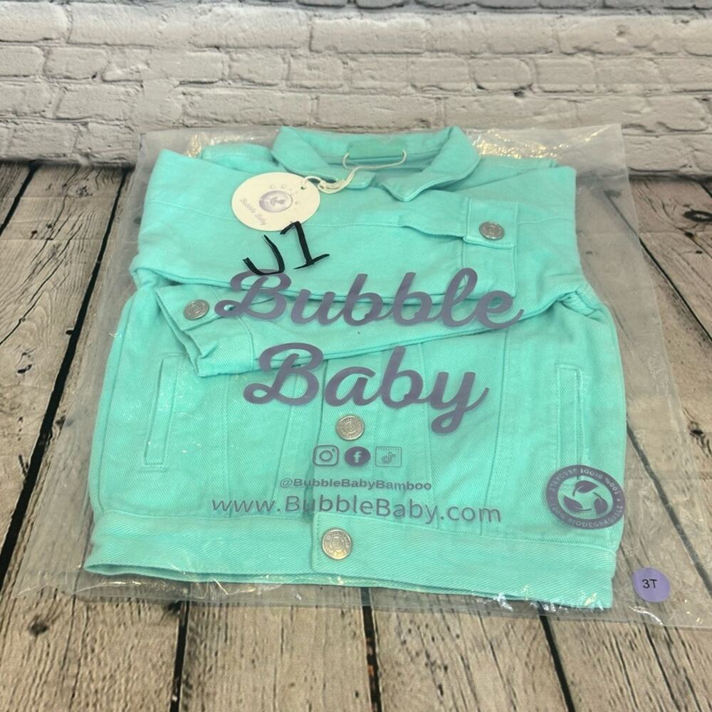 Bubble Baby Teal Blue Denim Jacket
